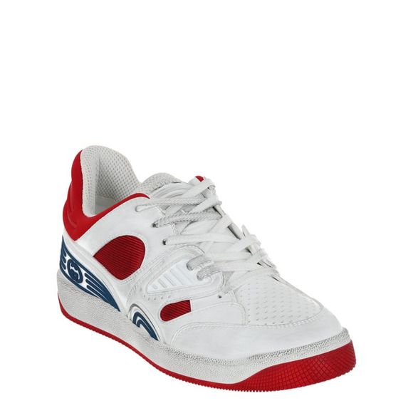 Gucci Basket Leather Low-Top Sneakers - Picture 2 of 6